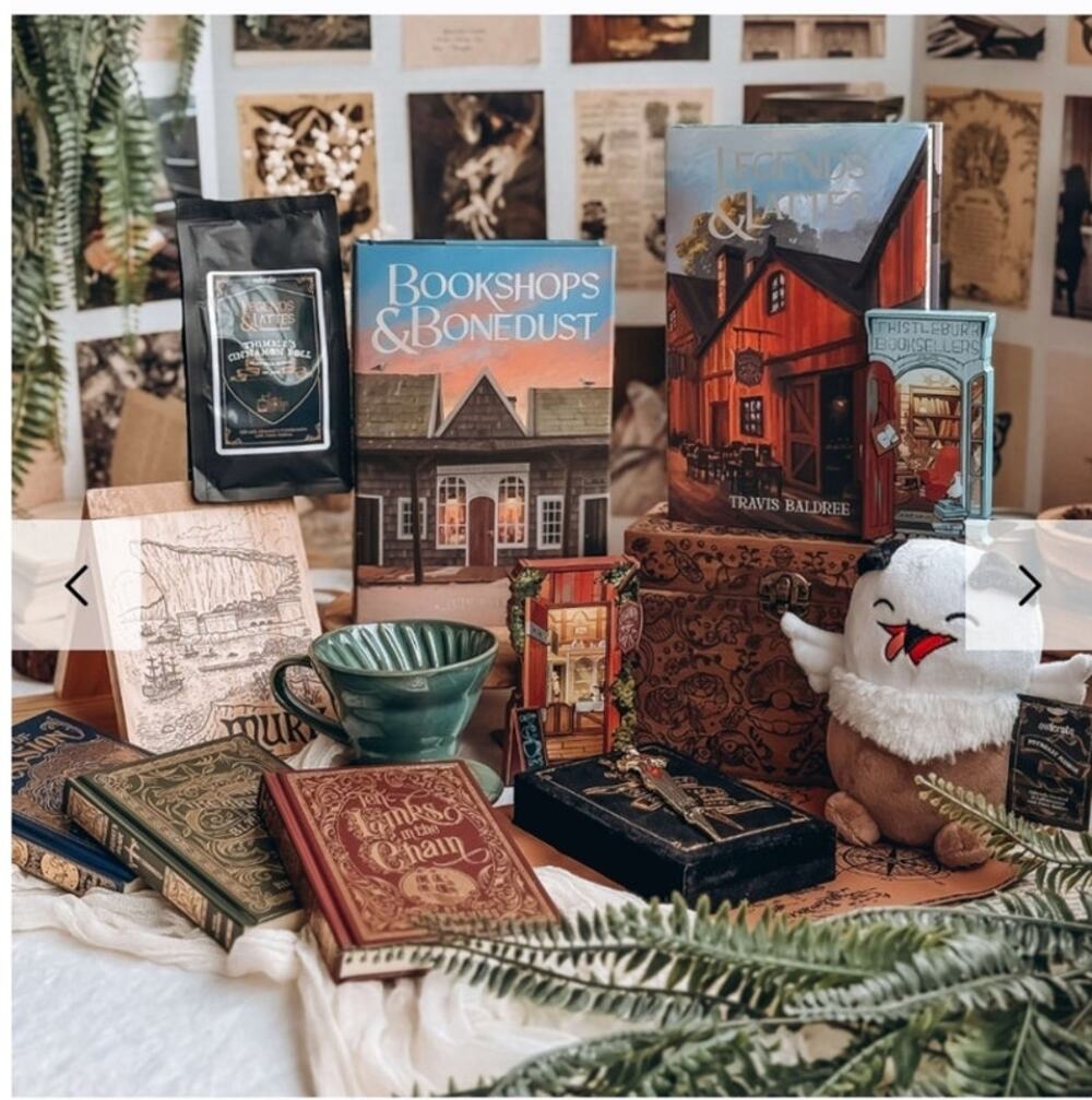 OwlCrate Legends & Lattes & Lore Special Edition Box Goodies Travis Baldree